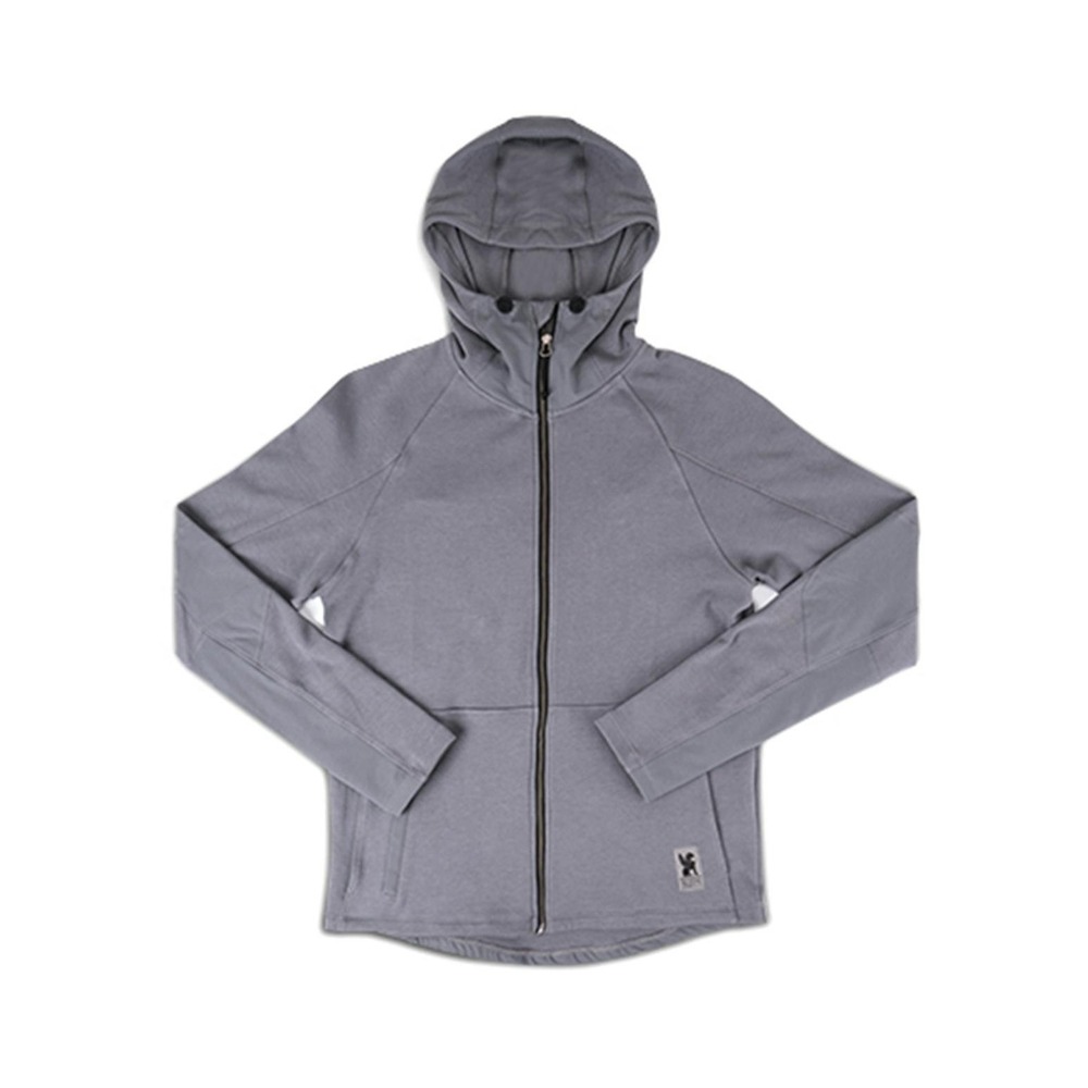 Chrome Industries Jacket Men M Full Zip Hoodie Technical Fleece Cycling Gray